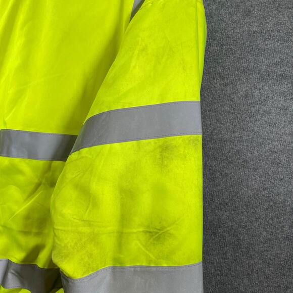 Utility Pro Premium High Vis Bomber Jacket Men's XXL Yellow Removable Fleece - Picture 3 of 13